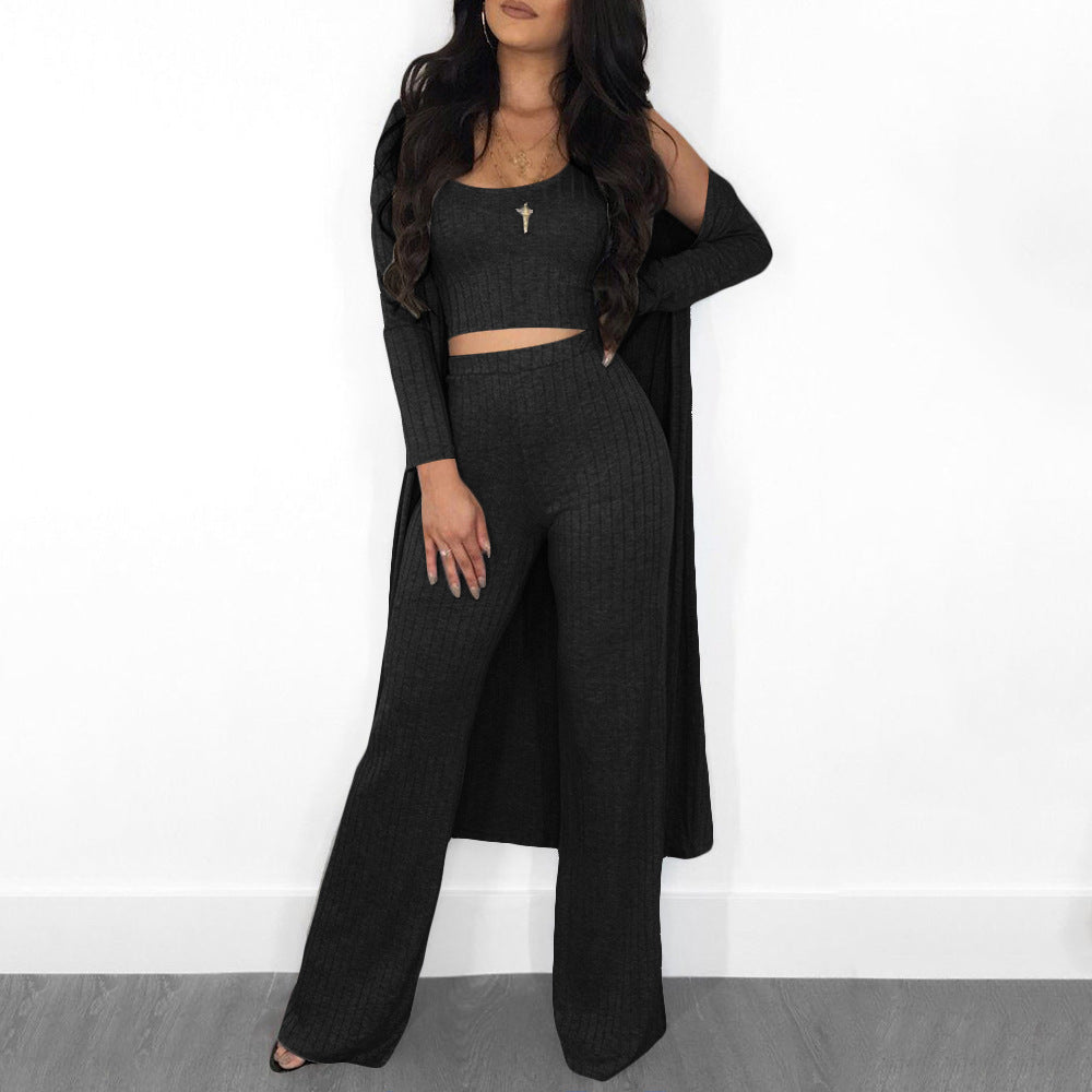 Ladies jacket vest pants suit