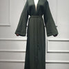 Dubai Robe Solid Cardigan Dress