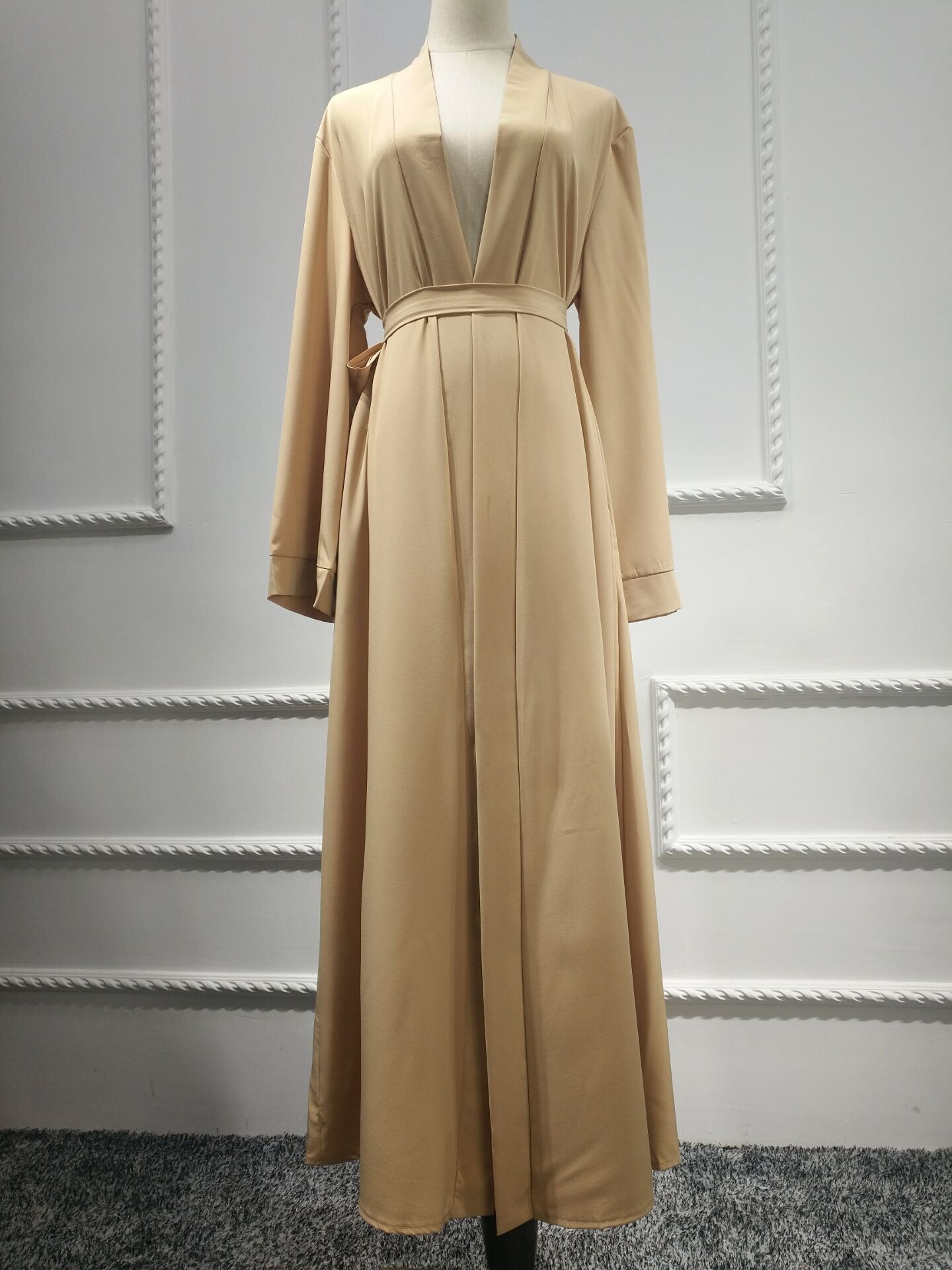 Dubai Robe Solid Cardigan Dress
