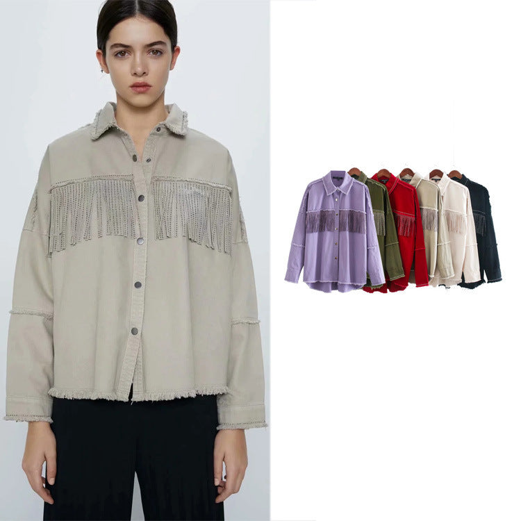 Ladies tassel design jacket