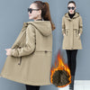Plus velvet padded ladies jacket