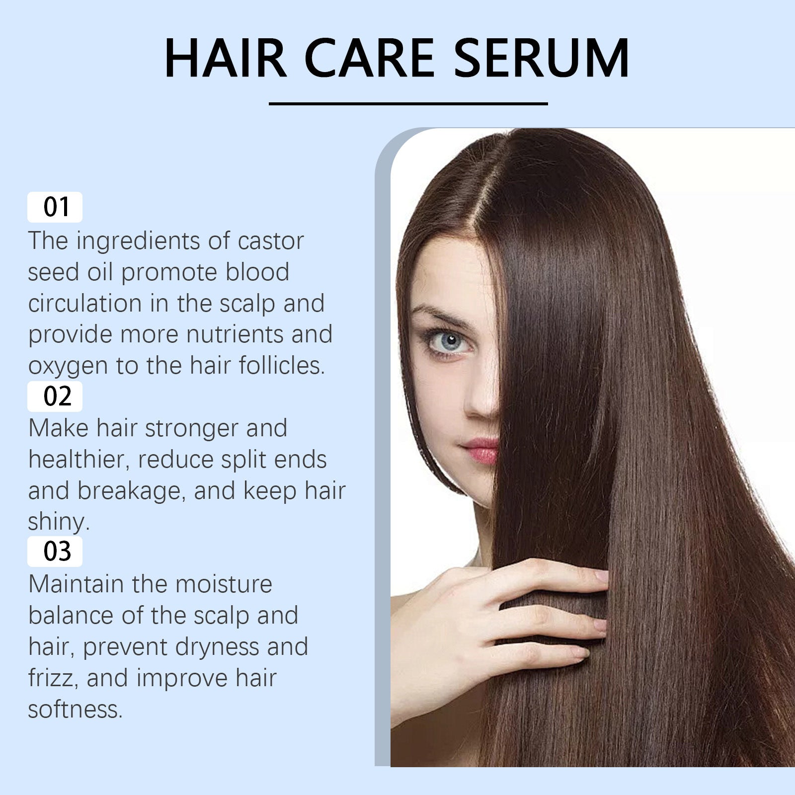 Hair Care Solution Improves Hair Smoothness