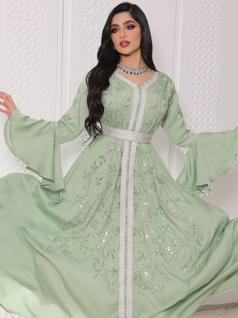 Middle Eastern Hot Diamond Kaftan Robe Dress