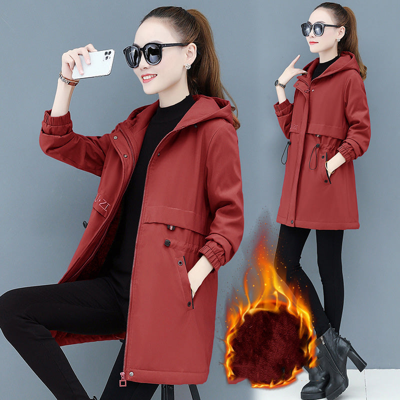 Plus velvet padded ladies jacket