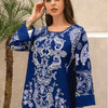 Elegant Floral Print Long Sleeve Abaya Dress