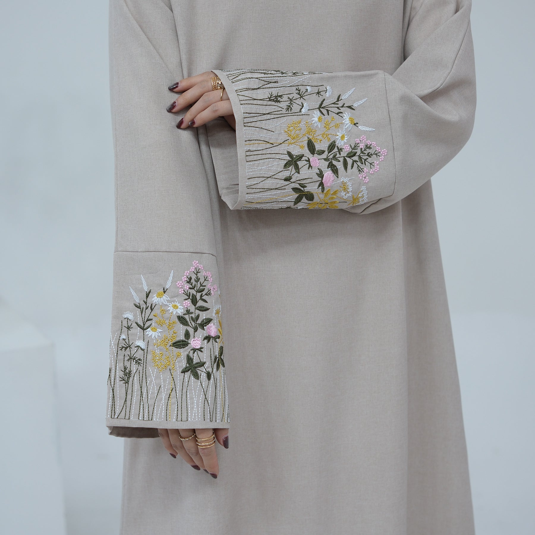 Dubai Middle East Turkey Dubai Flower Embroidery Series Elegant Dress