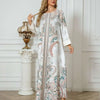 Women's Leopard Print Long Kaftan Dress