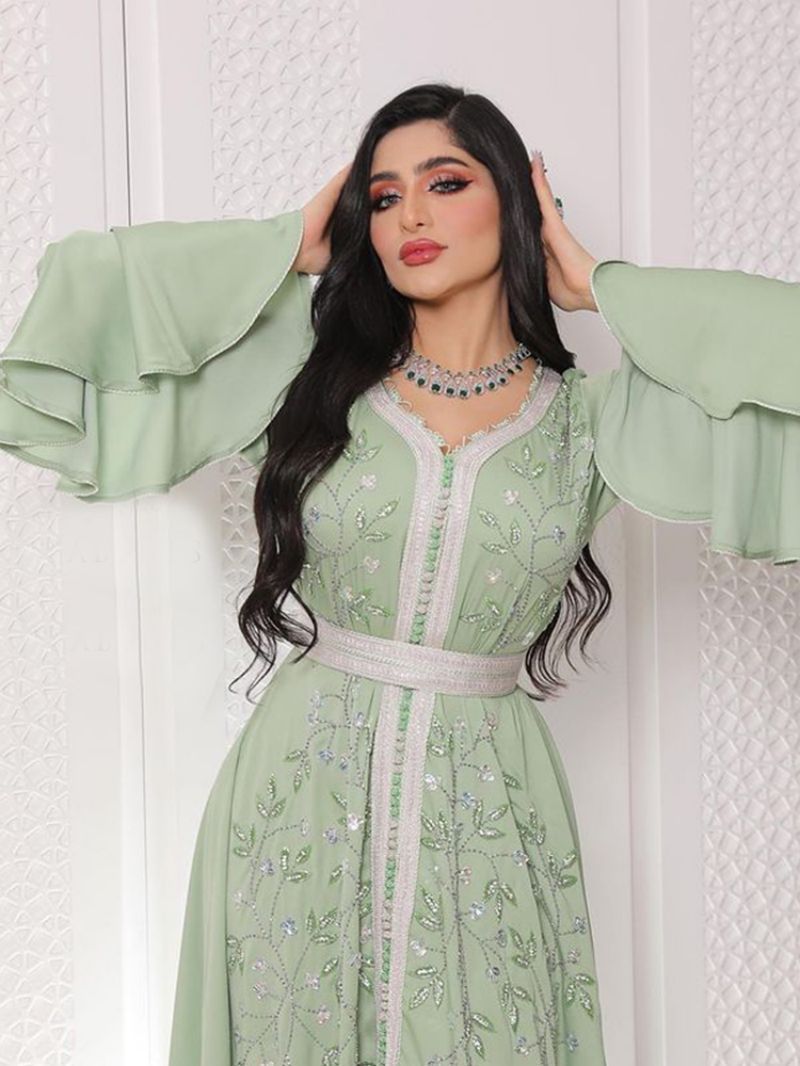 Middle Eastern Hot Diamond Kaftan Robe Dress