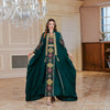 Middle East Muslim Embroidered Robe Abaya Light Luxury Evening Gown Two-piece Set Dress